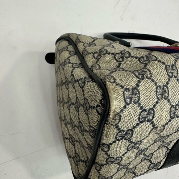 Vintage Gucci Sherry Line Navy Blue Boston Bag - Picture 13 of 16